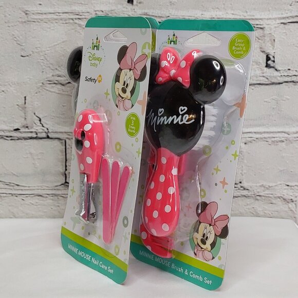 SAFETY 1ST MINNIE MOUSE BRUSH, COMB, NAIL CLIPPERS & FILES 6-PIECE BABY HYGIENE - Picture 4 of 16